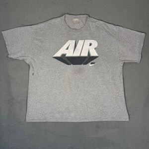 Vintage Nike Air Graphic T-Shirt Mens XXL Grey Short Sleeve Cotton Blend Tee